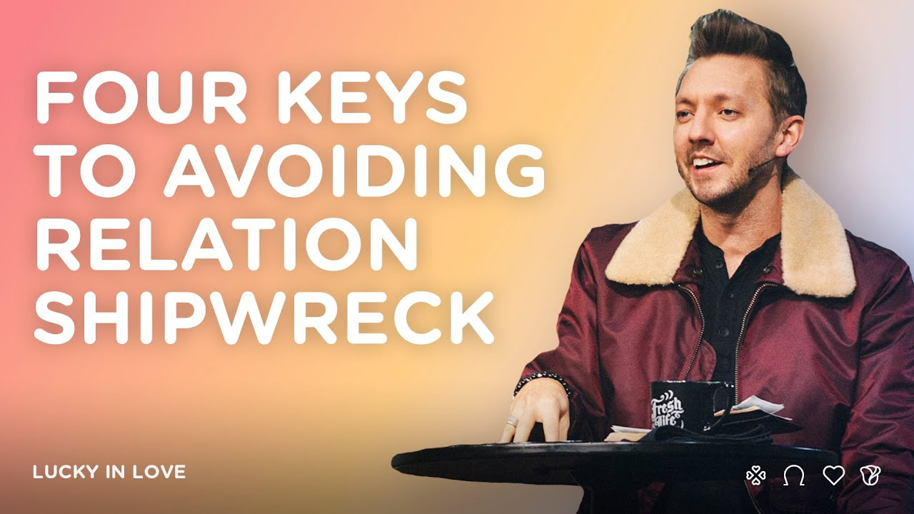 Levi Lusko preaching a message at fresh life four keys to avoiding relation shipwreck