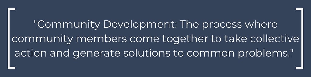 UN Community Development Definition