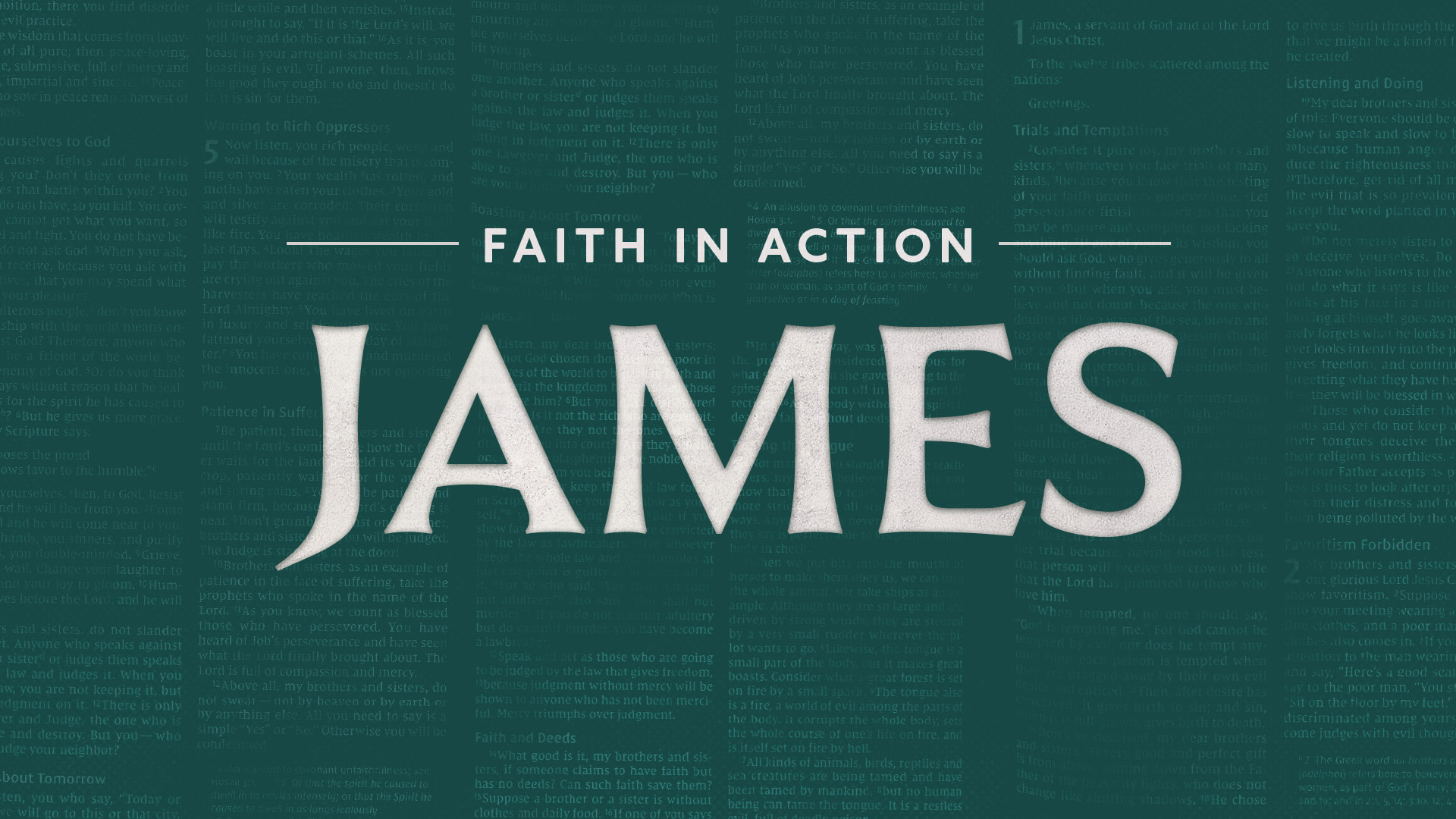 JAMES: FAITH IN ACTION
