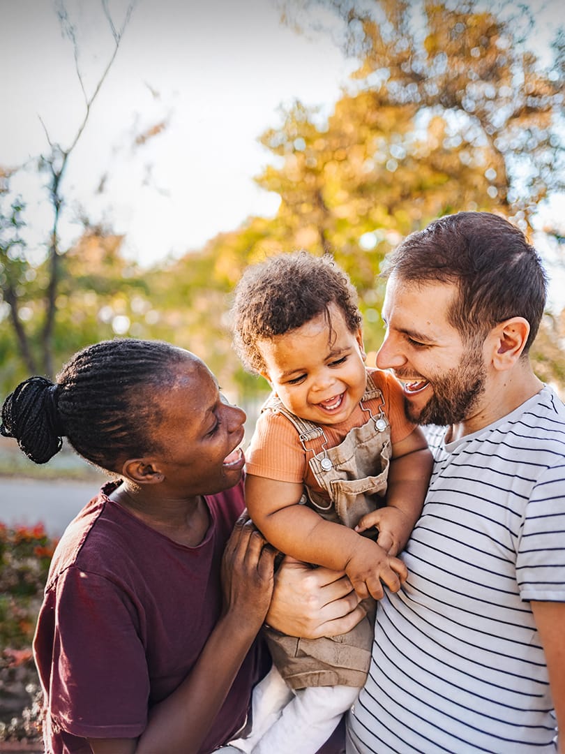 family smiling
