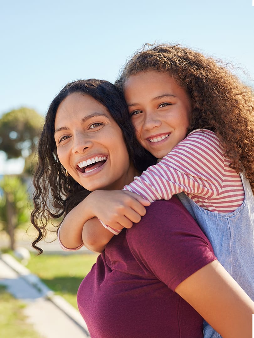 a mom with her daughter